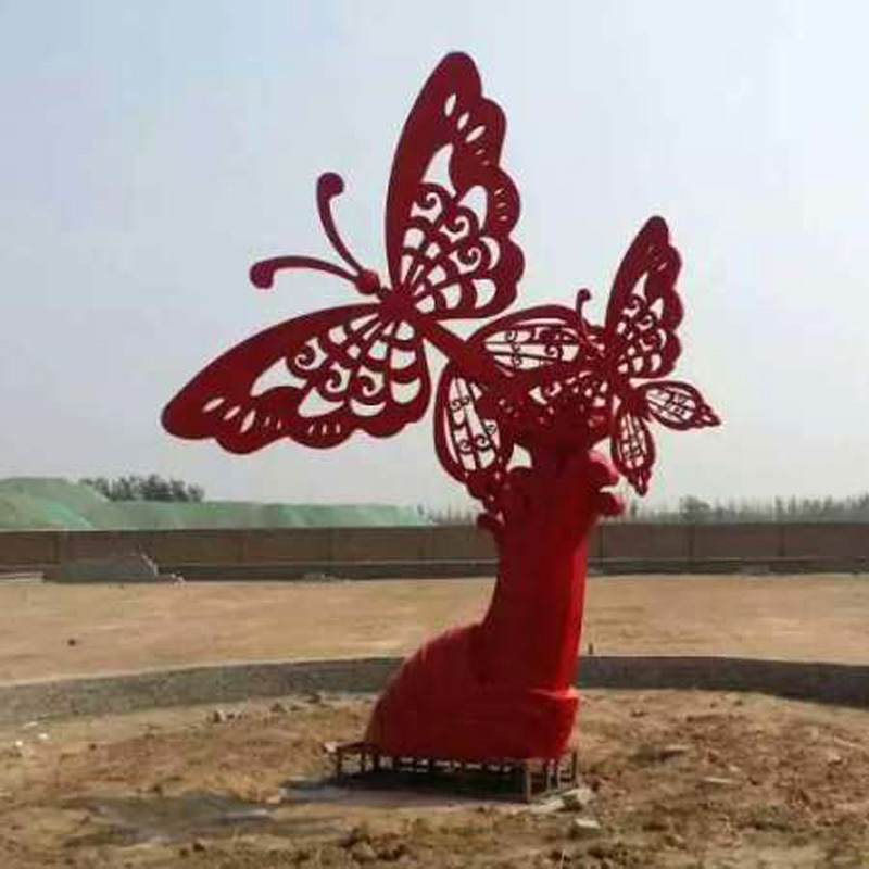 不锈钢蝴蝶动物雕塑